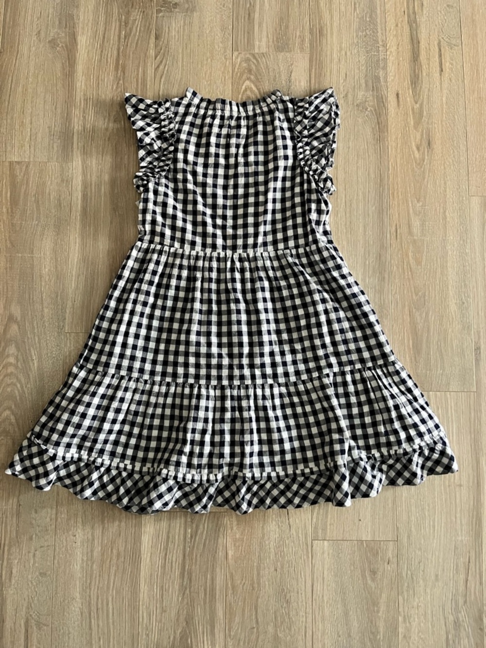 Vineyard Vines Girl’s Navy and White Tiered Ruffle Sleeveless Dress - Size Large - Picture 7 of 7